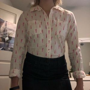 Seahorse Patterned Blouse